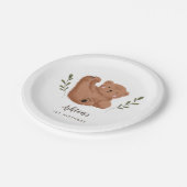 Rustiek Cub Beer Kids Verjaardagsfeest Papieren Bordje (Gekanteld)