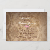 Rustiek Damast Cowboy Western vrijgezellenfeest Kaart (Achterkant)