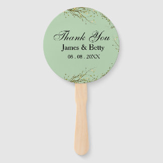 Rustiek Dank u Favor Tags Handwaaier