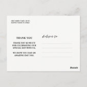 Rustiek Dank u Foto String Lights Wedding Kaart (Achterkant)