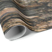 Rustiek Dark Wood Grain Wrapping Paper Cadeaupapier (Rol Hoek)