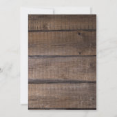 Rustiek de avond voor repetitie diner bruiloft kaart (Achterkant)