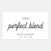 Rustiek De Perfecte Blend Trouwkoffie Favoriet Rechthoekige Sticker (Voorkant)