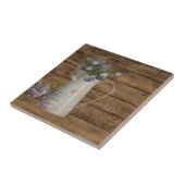 rustiek de schuurhout van de westerne landlavendel tegeltje (Zijkant)