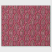 Rustiek decoratief kerstpatroon cadeaupapier (Vlak)