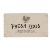 Rustiek Decoratief Script Ei Karton Label (Voorkant)