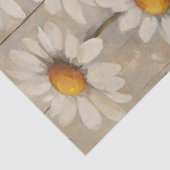 Rustiek decoupage tissuepapier met madeliefjes (Detail)