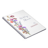 Rustiek Delicaat Acryl Bloemen Boeket Bruiloft Notitieboek (Rechterzijde)