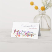 Rustiek Delicaat Acryl Bloemen Boeket Bruiloft Plaatskaartje (Achterkant)