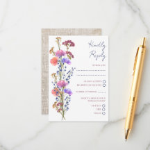 Rustiek Delicaat Acryl Bloemen RSVP Bruiloft