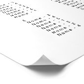 Rustiek Delicaat Alfabetisch Trouwteken Poster (Hoek)