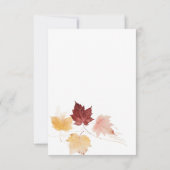 Rustiek Delicaat Bourgondië & Rust Herfst bladeren RSVP Kaartje (Achterkant)