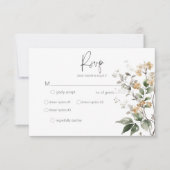 Rustiek Delicaat Tan Herfst Wildflower Diner RSVP Kaartje (Voorkant)