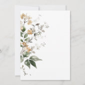 Rustiek Delicate Tan Herfst Wildflowers Bruidsbrun Kaart (Achterkant)