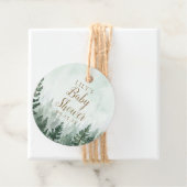 Rustiek dennenboom bos Baby shower Bedankjes Labels (In situ)