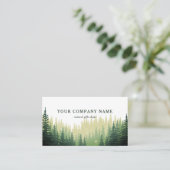 Rustiek dennenbos Logo Visitekaartje (Staand voorkant)