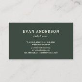 Rustiek dennenbos Logo Visitekaartje (Achterkant)