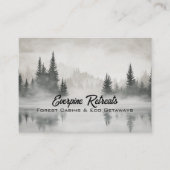 Rustiek dennenbos waterverf natuur landschap visitekaartje (Voorkant)