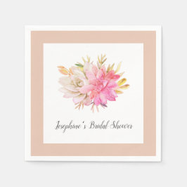 Rustiek Desert Succulents Vrijgezellenfeest Servet