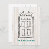 Rustiek Deurbewegende Aankondiging Briefkaart (Voorkant / Achterkant)