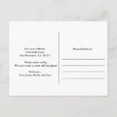 Rustiek Deurbewegende Aankondiging Briefkaart (Achterkant)