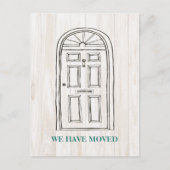 Rustiek Deurbewegende Aankondiging Briefkaart (Voorkant)