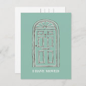 Rustiek Deurbewegende Aankondiging Briefkaart (Voorkant / Achterkant)