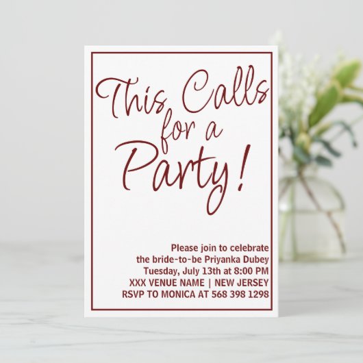 Rustiek Dit vraagt om een feestgrappig Vrijgezelle Kaart (Staand voorkant)