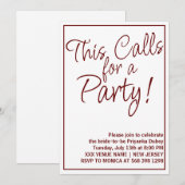 Rustiek Dit vraagt om een feestgrappig Vrijgezelle Kaart (Voorkant / Achterkant)