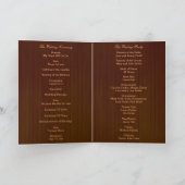 Rustiek donker hout bloemenvlinder bruiloft progra feestdagen kaart (Binnen)