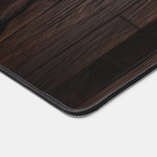 Rustiek donker hout Elegant Bureaumat (Hoek)