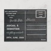 Rustiek donker hout, met strijklichten. briefkaart (Achterkant)