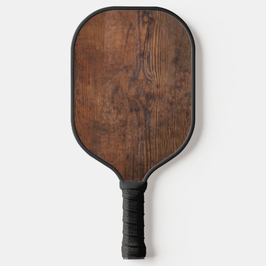 Rustiek donker walnoot hout pickleball paddle (Voorkant)