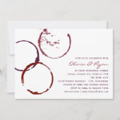 Rustiek Donkerrood wijnvlek repetitie diner Kaart (Voorkant)