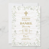 Rustiek doopsel Spaans Kaart (Voorkant)