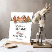 Rustiek Dorp Huizen Winter Baby shower Favoriet Poster