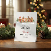 Rustiek Dorp Huizen Winter Baby shower Favoriet Poster