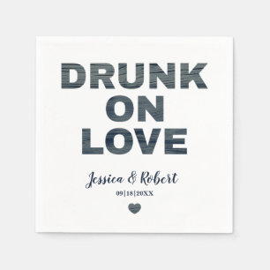 Rustiek Drink op Love Wedding Napkins Servet