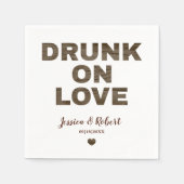 Rustiek Drink op Love Wedding Napkins Servet (Voorkant)