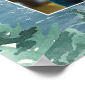 Rustiek Dusky Blue Mountains repetitie diner Poster (Hoek)