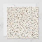 Rustiek Dusty Blue Cream Bloemen Vrijgezellenfeest Kaart (Achterkant)