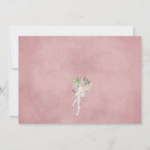 Rustiek Dusty Roos Waterverf Bloemen Vrijgezellenf Kaart (Achterkant)