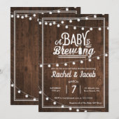 Rustiek Een Baby is Baby shower brouwen Kaart (Voorkant / Achterkant)