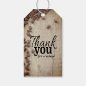 Rustiek Een baby meisje is het brouwen van koffie  Cadeaulabel (Achterkant)