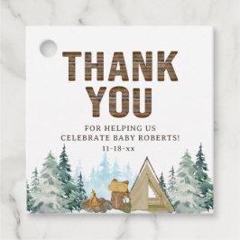 Rustiek een beetje camper Baby shower gunsten Bedankjes Labels