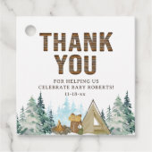 Rustiek een beetje camper Baby shower gunsten Bedankjes Labels (Voorkant)