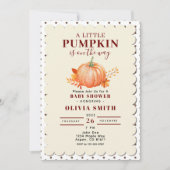 Rustiek een beetje pompoen Herfst Baby shower Dot Kaart (Voorkant)