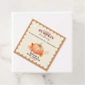 Rustiek een beetje pompoen Schattigee Herfst Baby Bedankjes Labels (In situ)