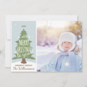 Rustiek Een zeer vrolijke kerst sneeuw vakantie fo Feestdagenkaart (Voorkant)