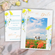 Rustiek Eenvoudig 1 Foto Save the Date